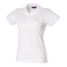 Polo femme manches courtes en polyester micro piqué respirant, 180 g/m²