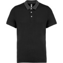 Polo jersey bicolore homme col chemise et manches courtes, 180 g/m²