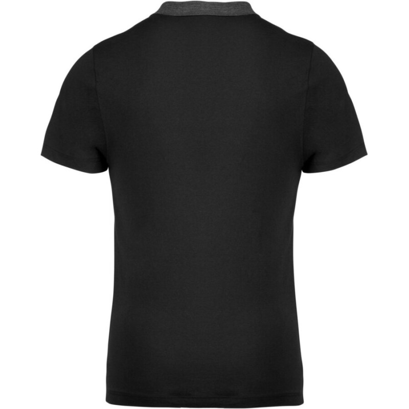 Polo jersey bicolore homme col chemise et manches courtes, 180 g/m²