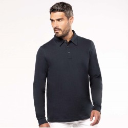 Polo jersey manches longues homme facile d'entretien, 180 g/m²