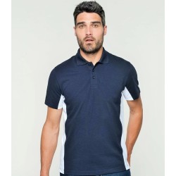 Polo bicolore manches courtes look sport et décontracté