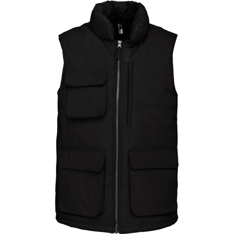 Bodywarmer matelassé facile d'entretien pour un usage professionnel