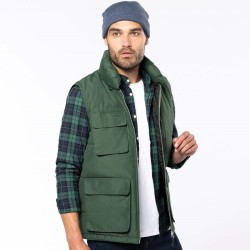 Bodywarmer matelassé facile d'entretien pour un usage professionnel