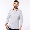 Chemise manches longues en coton maille piquée, 190 g/m²