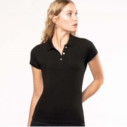 Polo femme Supima souple et résistant, coupe ajustée, 220 g/m²