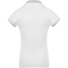 Polo femme en coton piqué bicolore manches courtes, 180 g/m²