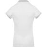 Polo femme en coton piqué bicolore manches courtes, 180 g/m²