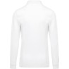 Polo homme en coton piqué manches longues, coupe droite, 180 g/m²