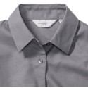 Chemisier Oxford femme, manches longues, coupe cintrée, 135 g/m²
