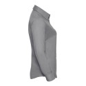Chemisier Oxford femme, manches longues, coupe cintrée, 135 g/m²