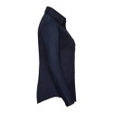 Chemisier Oxford femme, manches longues, coupe cintrée, 135 g/m²