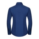 Chemisier Oxford femme, manches longues, coupe cintrée, 135 g/m²