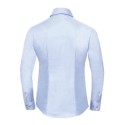 Chemisier Oxford femme, manches longues, coupe cintrée, 135 g/m²