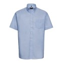 Chemisier Oxford homme, manches courtes, coupe classique, 135 g/m²