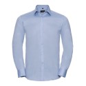 Chemise homme manches longues à chevrons, coupe ajustée, 130 g/m²