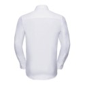 Chemise homme manches longues à chevrons, coupe ajustée, 130 g/m²