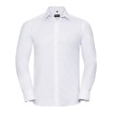 Chemise homme manches longues à chevrons, coupe ajustée, 130 g/m²