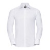 Chemise homme manches longues à chevrons, coupe ajustée, 130 g/m²