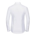 Chemise femme manches longues à chevrons, coupe cintrée, 130 g/m²