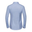 Chemise femme manches longues à chevrons, coupe cintrée, 130 g/m²