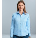 Chemise femme manches longues à chevrons, coupe cintrée, 130 g/m²