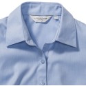 Chemise femme manches longues à chevrons, coupe cintrée, 130 g/m²