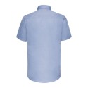 Chemise homme manches courtes à chevrons, coupe ajustée, 130 g/m²