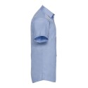 Chemise homme manches courtes à chevrons, coupe ajustée, 130 g/m²