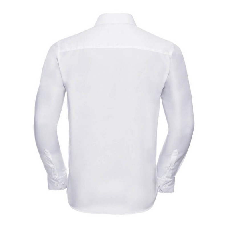 Chemise coupe moderne manches longues en coton sans repassage, 120 g/m²