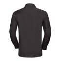 Chemise homme en popeline coton pur col Kent, manches longues, 125 g/m²
