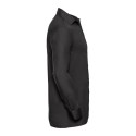 Chemise homme en popeline coton pur col Kent, manches longues, 125 g/m²