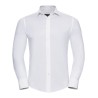 Chemise homme stretch ajustée manches longues, 140 g/m²