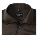 Chemise homme stretch ajustée manches longues, 140 g/m²