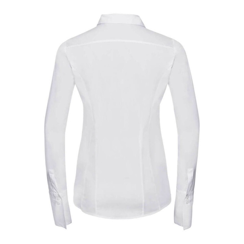 Chemise femme Ultimate stretch ajustée manches longues, 130 g/m²