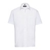 Chemise homme en popeline polycoton manches courtes, 110 g/m²