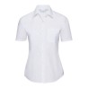 Chemise femme en popeline polycoton manches courtes, 110 g/m²