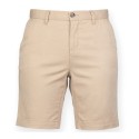 Short chino stretch femme sans pince, 220 g/m²