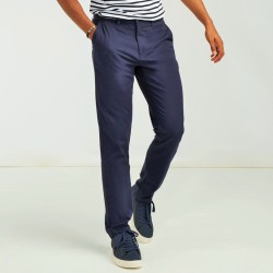 Pantalon chino stretch homme sans pince, 220 g/m²