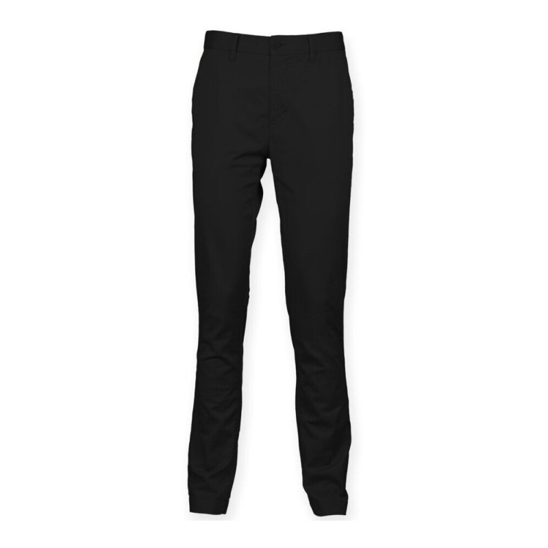 Pantalon chino stretch homme sans pince, 220 g/m²