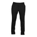 Pantalon chino stretch femme sans pince, 220 g/m²