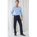 Pantalon chino homme sans pince en polycoton, 255 g/m²