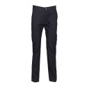 Pantalon chino homme sans pince en polycoton, 255 g/m²