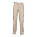 Pantalon chino homme sans pince en polycoton, 255 g/m²