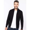 Cardigan zippé chaud en coton, col cheminé, 425 g/m²