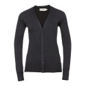 Gilet cardigan classique col V pour femme, 275 g/m²