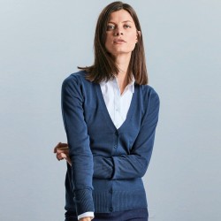 Gilet cardigan classique col V pour femme, 275 g/m²