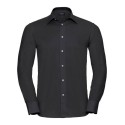 Chemise élégante Oxford cintrée et col Kent manches longues, 135 g/m²