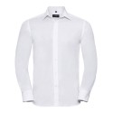 Chemise élégante Oxford cintrée et col Kent manches longues, 135 g/m²