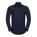 Chemise élégante Oxford cintrée et col Kent manches longues, 135 g/m²