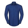 Chemise élégante Oxford cintrée et col Kent manches longues, 135 g/m²